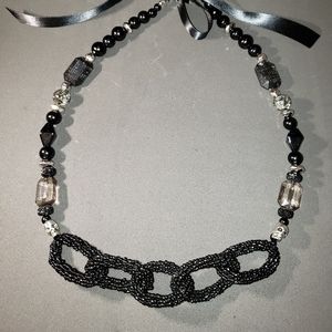 New J.Marie Signature Black and Silver Necklace